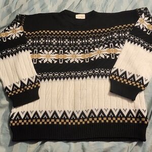 Vintage 1990s Northwest Territory Graphic Knitted Sweater Men's Size XL